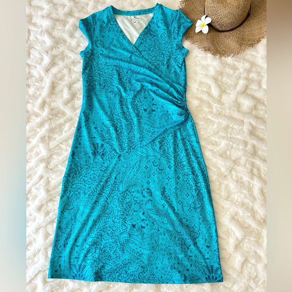 Athleta Faux wrap Nectar dress Medium Tall style 406745